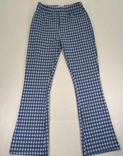 Urban Outfitters Blue White Gingham Flare Pull On Pants Women’s Medium Retro Y2K
