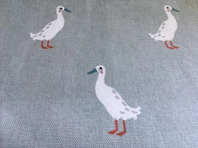 Sophie Allport Runner Duck Soft Blue Cotton Fabric New Farm Birds Assorted Sizes