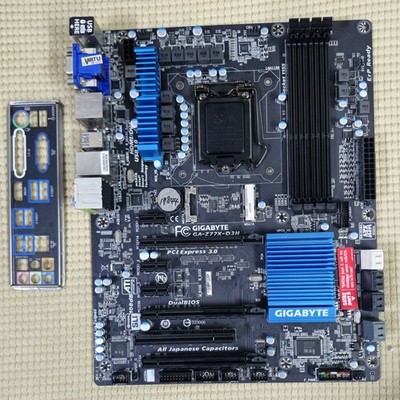 Gigabyte GA-Z77X-D3H : LGA1155 Z77 DDR3 ATX + IO-Shield, Verified Working