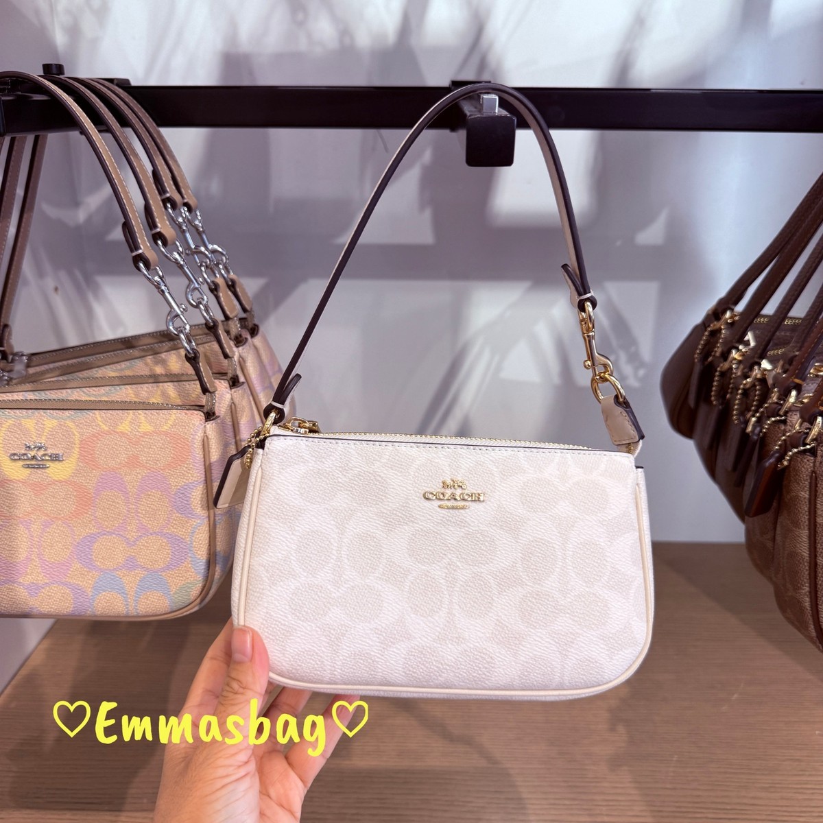 Coach Nolita 19 In Signature Canvas Gold/Sand Chalk CW426 for sale