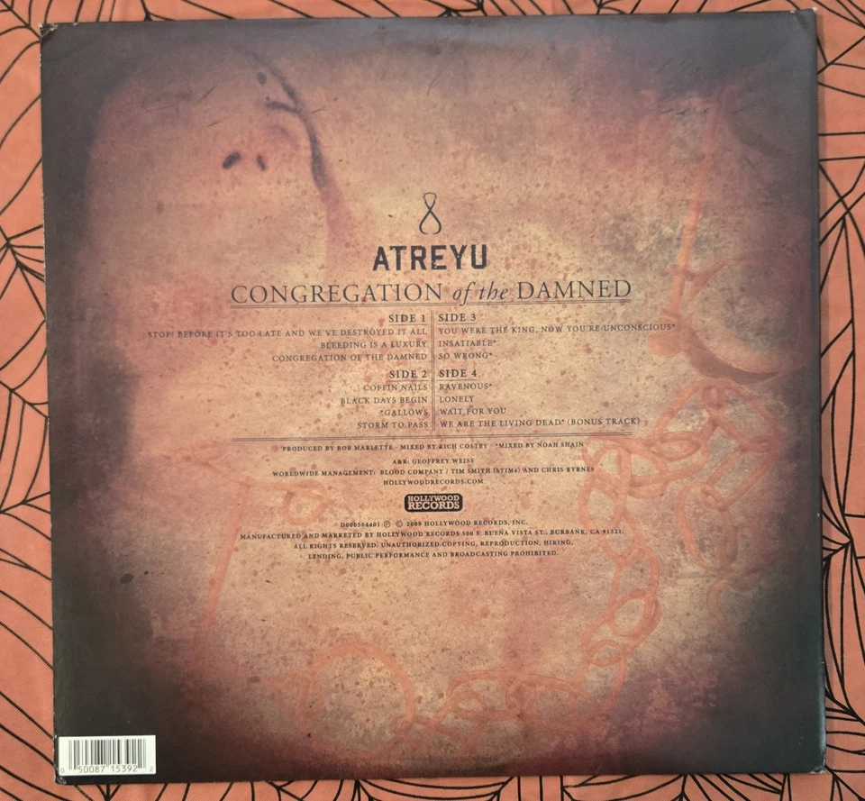 Atreyu Congregation Of The Damned Vinyl 2LP 2009 1st Pressing - Image 2 of 3