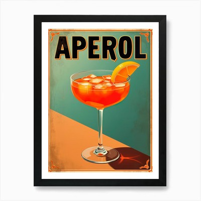Aperol Art Print Framed Wall Art Po Framed Wall Art Poster Canvas Print Picture