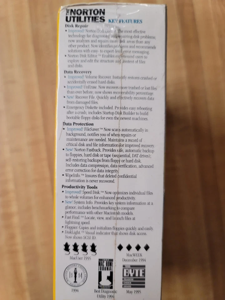 Symantec The Norton Utilities Floppy Disks Software Version 3.2 Macintosh 1995 - Image 3 of 4