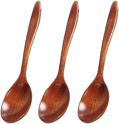3 Stück kleine Holzlöffel, Honiglöffel, Holzteelöffel, Bambuslöffel, für Tee