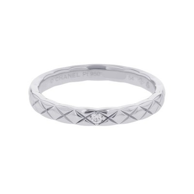 CHANEL Coco Crush Collection Wedding Rings Size Small/54/#14 Pt950 J11354