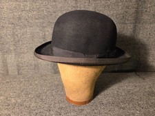 STETSON DERBY BOWLER HAT SIZE 7 BLACK
