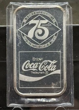 1976 Coca Cola Chicago Illinois World Wide Mint 1 OZ .999 Fine Silver Bar