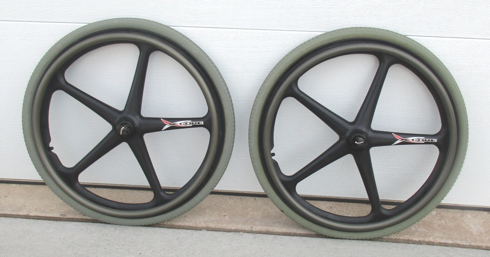 Pair 24" Xcore Wheelchair Wheels rims Used Xcore quickie Tilite