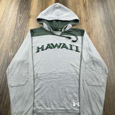 Hawaii Rainbow Warriors Hoodie Mens M Gray Sweatshirt Football Team Under  Armour