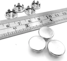 3/8" Hole Fit Plug Cap Round Nickel Plated Steel For Pipe Pole Boats All Weather