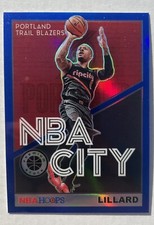 Damian Lillard 2019 Hoops Premium Stock NBA City Blue #6