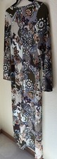 Boho Cottagecore MAXI DRESS SIDE Floral Multicolor Side SLIT Size Medium