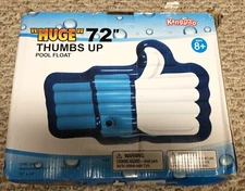 Kangaroo Huge Thumbs Up Inflatable Pool Float Mattress 70X48 Cup Holder NIB