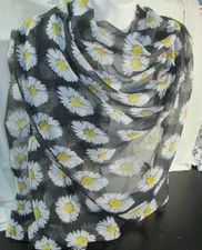 flower print viscose shawls muffler or headband long hijab