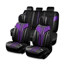 CAR PASS Nappa Leather Seat Covers, Breathable Waterproof Car Seat Covers Ful...