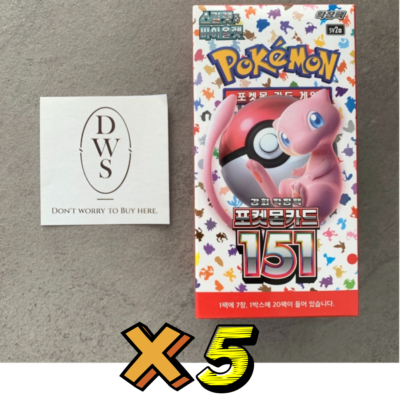 5 Box] Pokemon Card 151 Booster Box Scarlet &Violet / Korean Ver