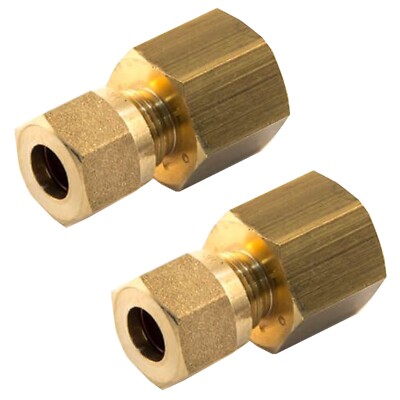 6 mm KUPFERKLEMMVERSCHRAUBUNG auf 1/4'' BSP INNENGEWINDE ROHR LPG 2er Pack