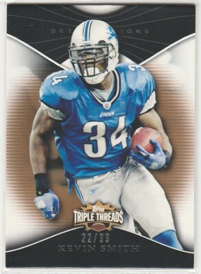   2009 Topps Triple Threads Gold #45 Kevin Smith /99 Detroit Lions  