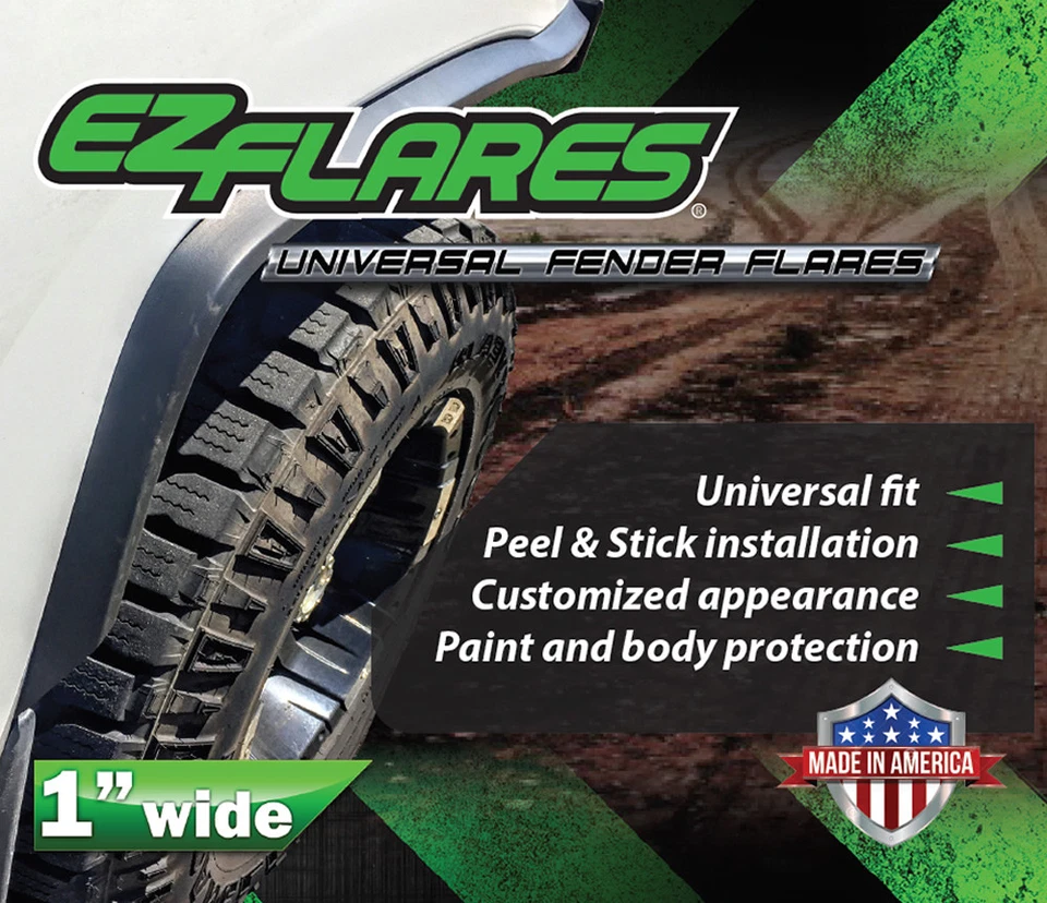 Protector de barro de guardabarros flexible original EZ Flares para Dodge Jeep GMC BUICK CADILLAC Foto 3 de 4