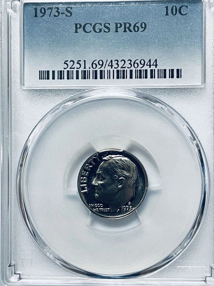 1973-S Roosevelt Dime PCGS PR69 - Image 3 of 4