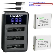 Kastar Battery Triple Charger for Canon NB-6L 6LH CB2LY Canon PowerShot SX170 IS
