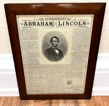 The Autobiography of Abraham Lincoln 1872 Publ by James Osgood Boston