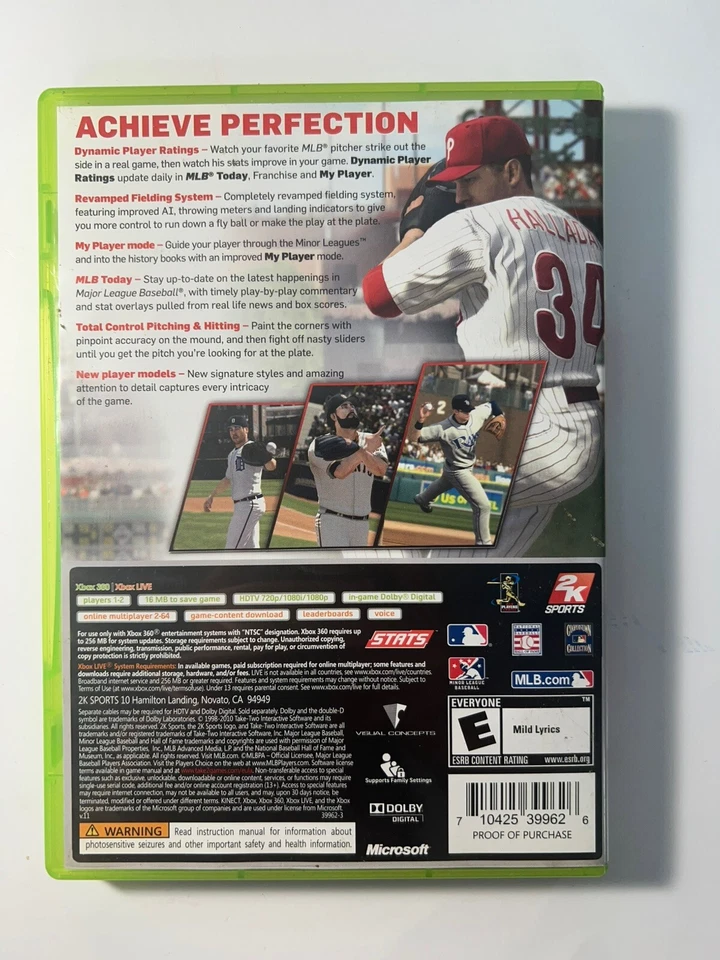 Major League Baseball 2K11 Xbox 360 Game - Complete Edition, Good Condition - Image 2 of 3