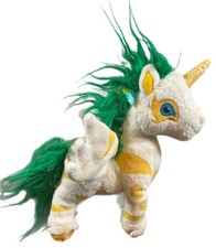 Neopets Island Uni Plush Unicorn Pegasus Stuffed Animal 2007 Green Yellow NO TAG
