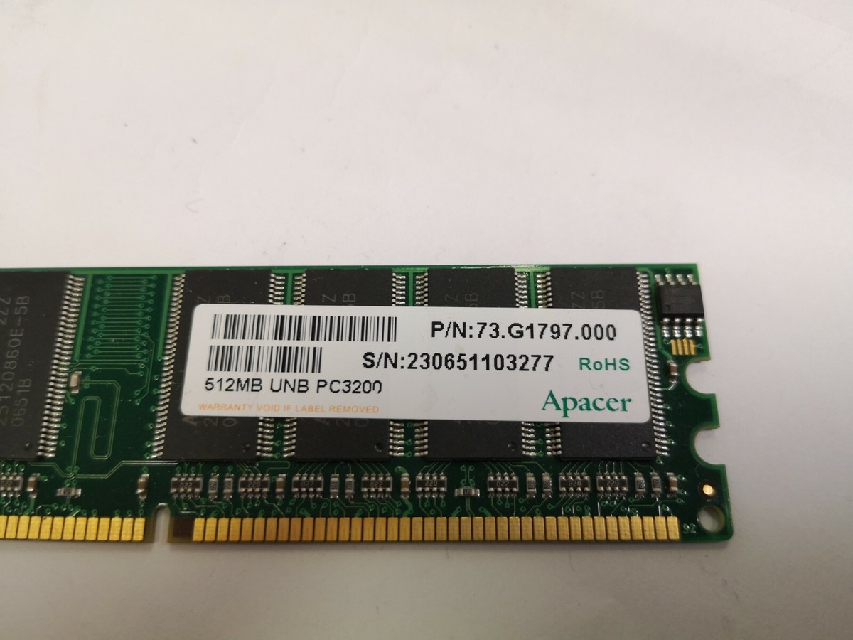 Barrette mémoire RAM 512Mb APECER pour PC bureau