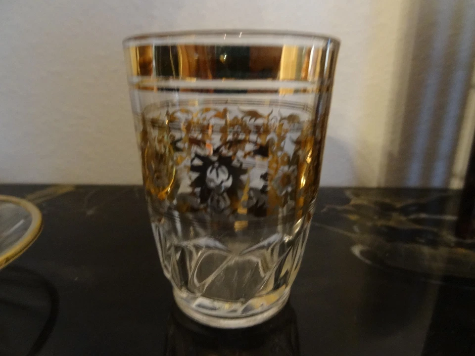 TAZA DE CAFÉ O TÉ TURCO CON PLATILLO BORDE DORADO Y FLUYE 10 PIEZAS Foto 4 de 4