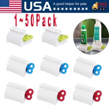 Toothpaste Squeezer Bathroom Tube Easy Stand Dispenser Rolling Holder Seat