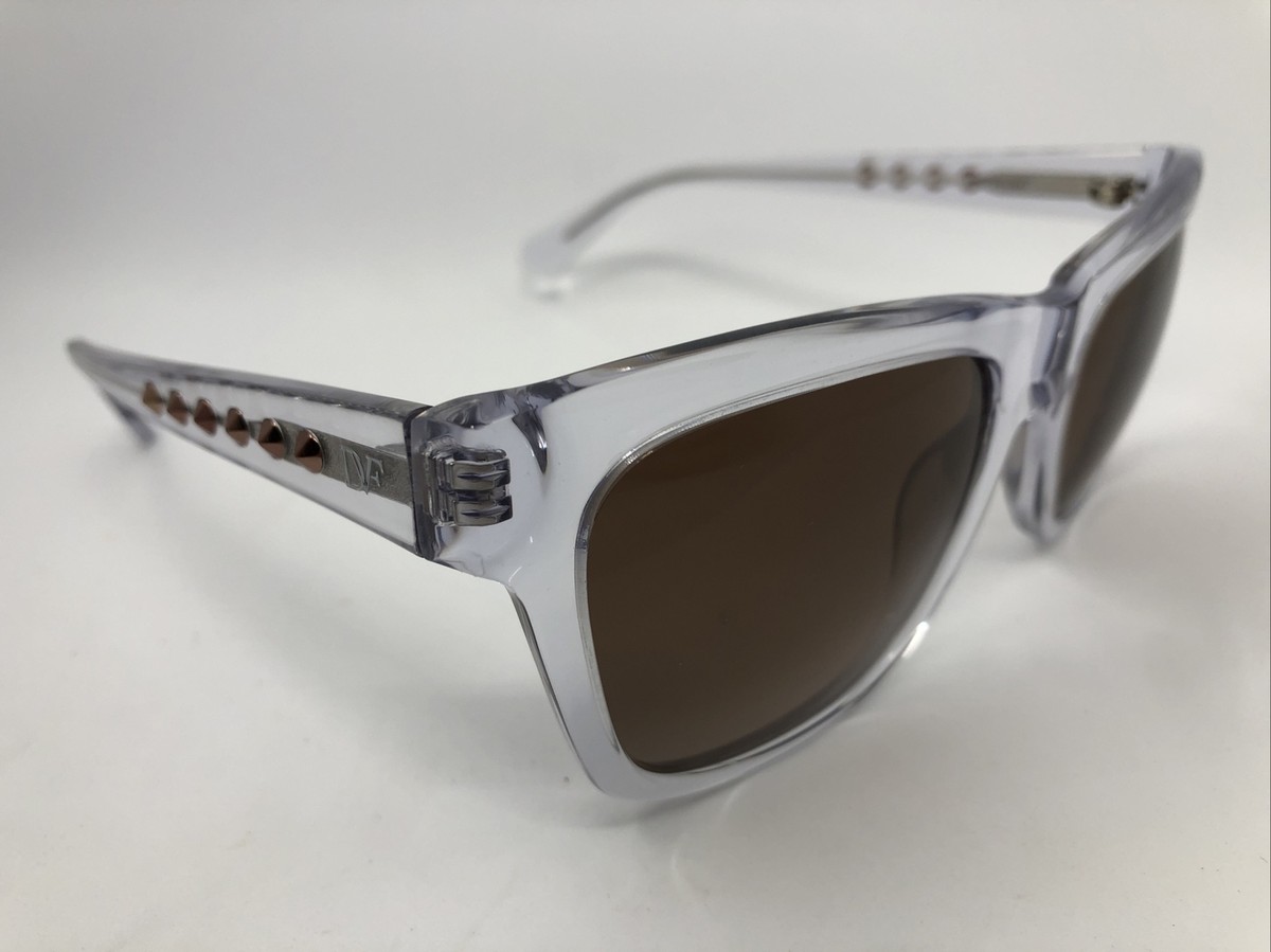 Diane Von Furstenberg NWT Authentic DVF596S LEAH Sunglasses NEW Diane Von Furstenberg DVF596S 971 Crystal Clear 54.20  main image 3
