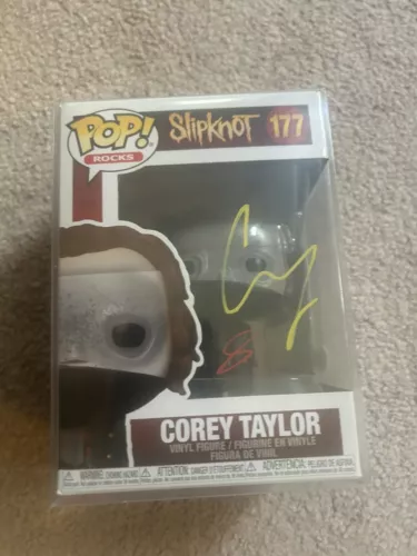Corey Taylor Slipknot #177 Signed Autographed Funko Pop JSA Case