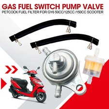 For GY6 50cc-150cc Scooter Gas Fuel Switch Pump Valve Petcock Fuel Filter Kits