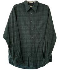 Size XL Alfani Dress Shirt Button Up Gray Check Pattern Z1