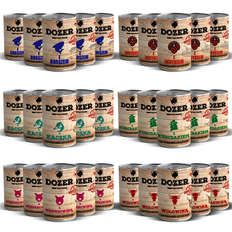 72 x 400g Katzenfutter Nassfutter DOZER Premium für Katzen Mix TOP in Dosen - Bild 2 von 4