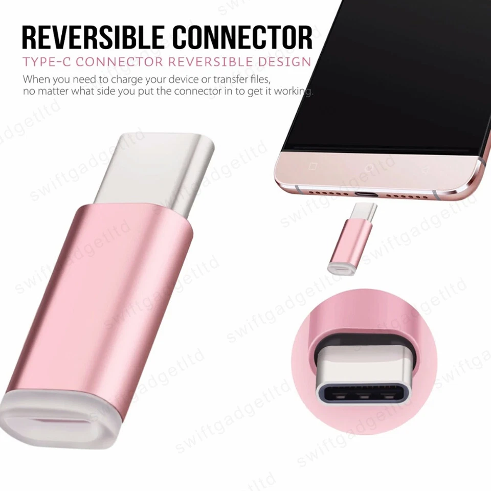 Micro USB Female to Type C Adapter Converter for Huawei P50 P40 P30 P20 Pro P10  - Image 2 of 4