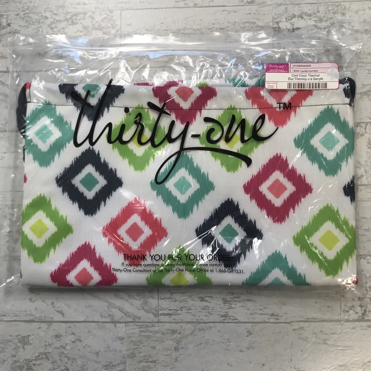 Thirty-one Cool Cinch Thermal Cinch Sac NEW Candy Corners