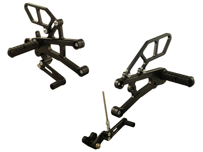 TRIUMPH 201317 DAYTONA 675 WOODCRAFT RACING REARSETS / FOOTPEGS