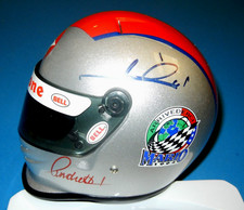 MARIO ANDRETTI INDYCAR  DRIVER SIGNED INDY 500 MINI HELMET beckett cert