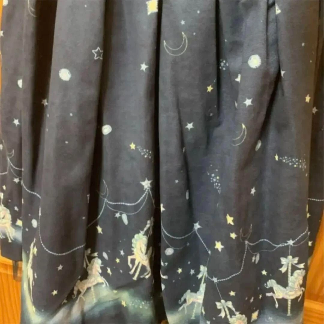 UNDERCOVER Abito modello unicorno miele segreto colore stella luna blu navy taglia 2 M moda donna