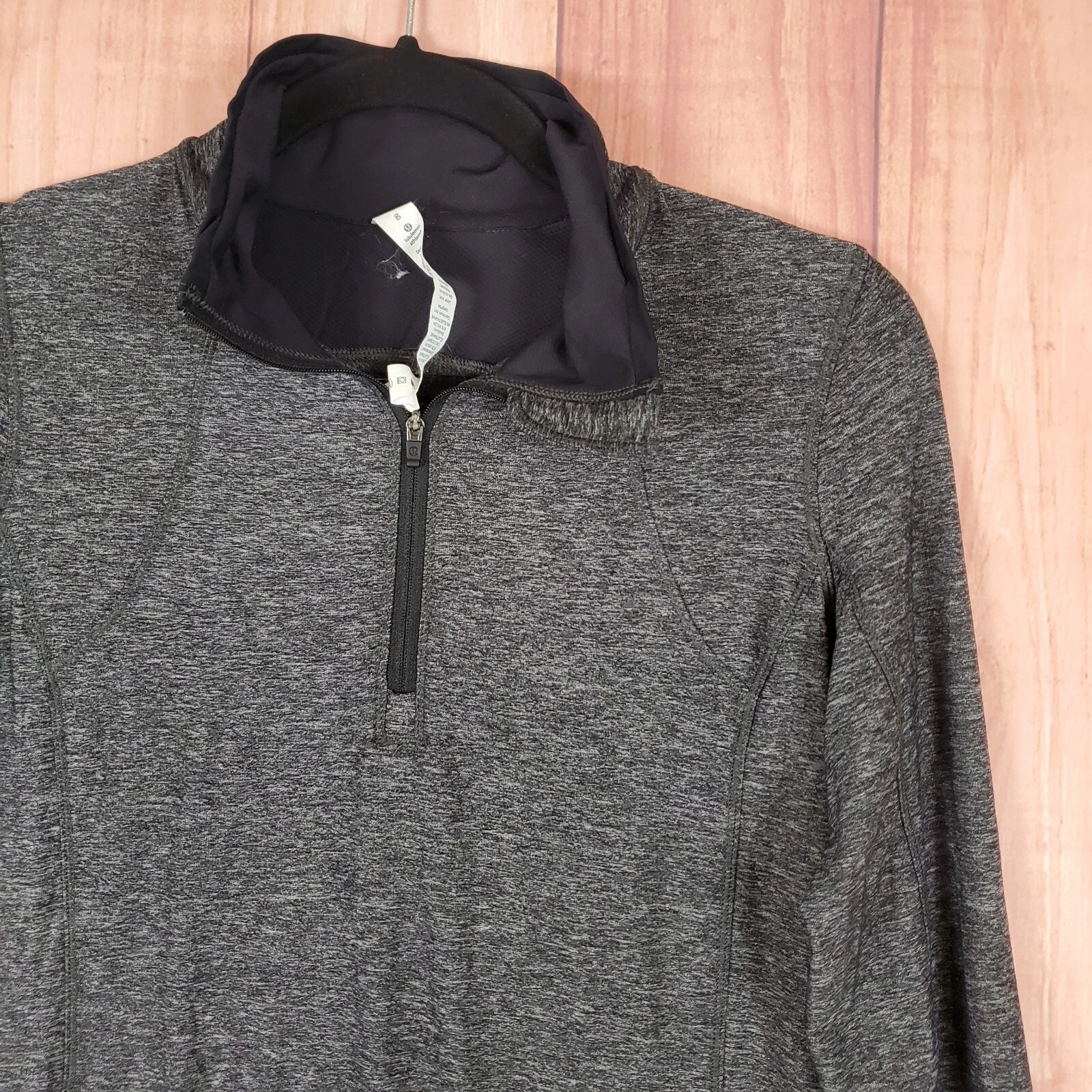 lululemon quarter zip long sleeve pullover activewear shirt