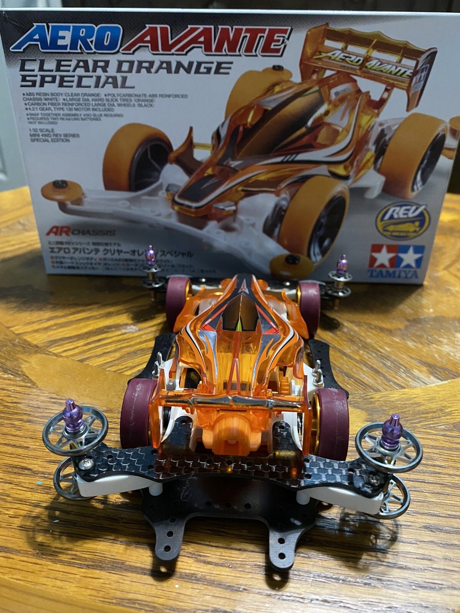 Tamiya Mini 4wd Aero Avante Clear Orange Special AR Chassis 1/32