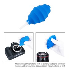 JJC Blue Rubber Air Blower Pump Dust Cleaner for Camera/Lens/Keyboard/Computer