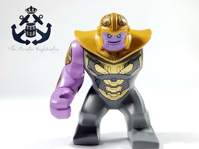 LEGO Marvel Avengers Endgame Minifigure Thanos Gold Armor Super Villain  sh469