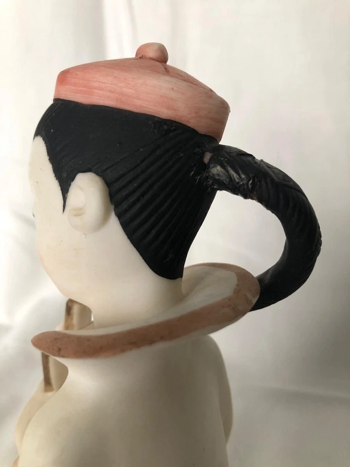 Coppia Statuina Giapponese In Porcellana  - Immagine 4 di 4