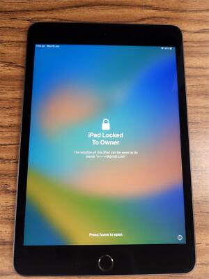 As Is Apple iPad Mini 5th Gen 7.9'' 64GB A2133 Wi-Fi Only Space Gray For Parts