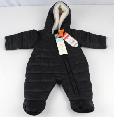 CAT & JACK NEWBORN SNOWSUIT BODY WARMER ONE PIECE HOODED MITTEN CUFFS BOYS GIRLS