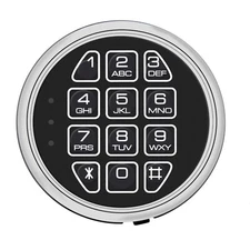 Gun Safe Lock Replacement Chrome Keypad Safe Electronic Lock with Solenoid 2 Key