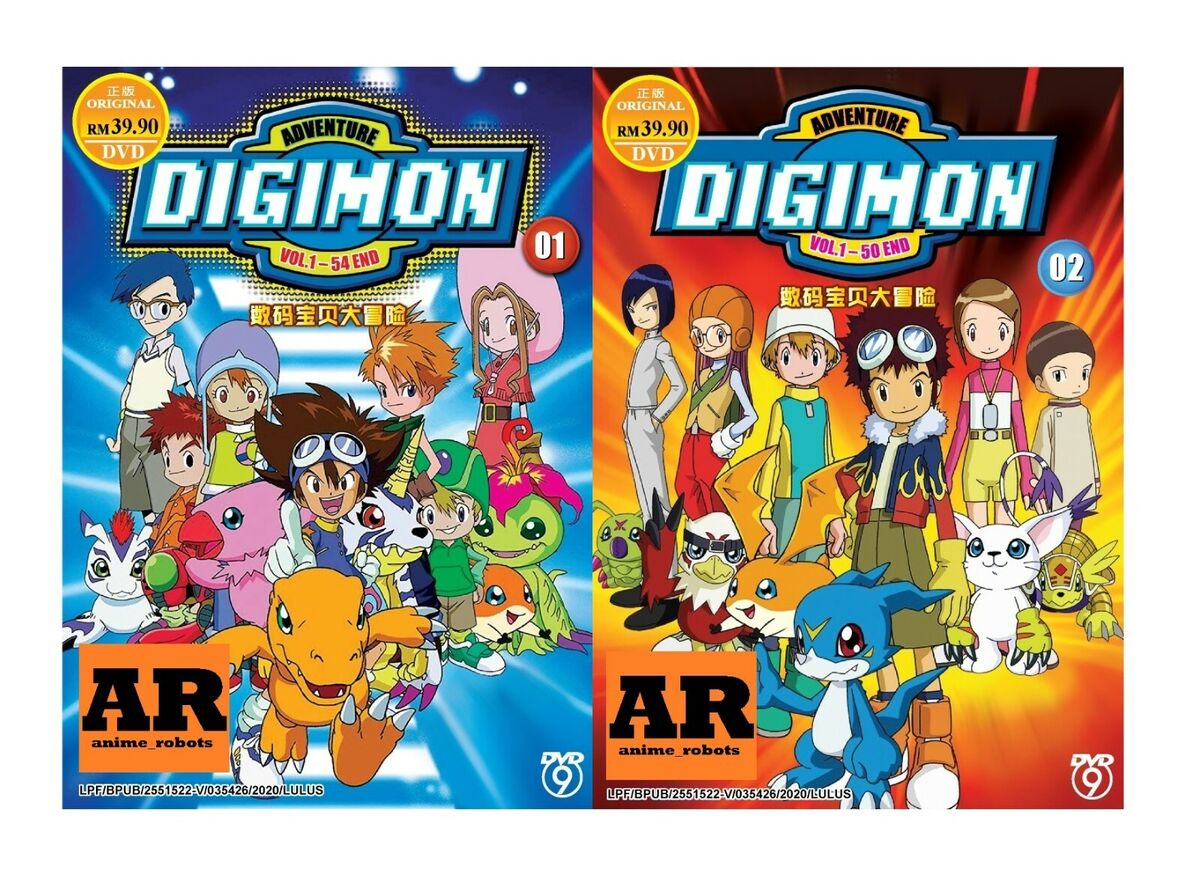 English dubbed of Digimon Adventure 01+02 (1-104End) Anime DVD Eng sub  Region 0